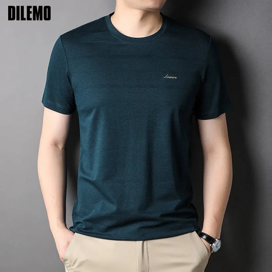 Camisetas masculino nova marca DILEMO Alta Qualidade manga curta simples regular básico 2025 VIASA STORE- Aproveite! Últimas Unidades! 🔥🔥