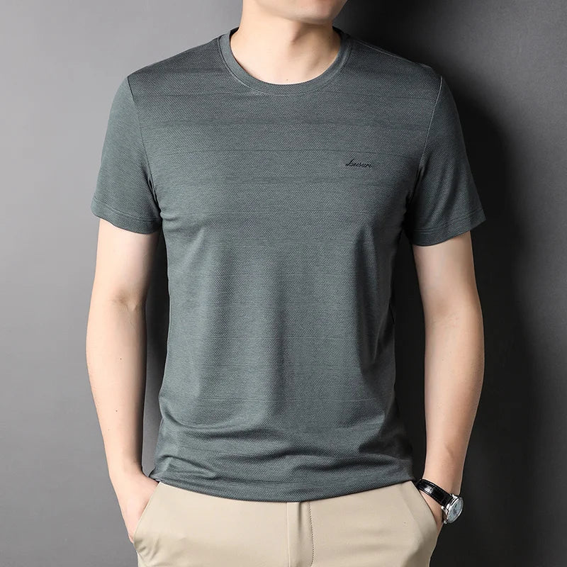 Camisetas masculino nova marca DILEMO Alta Qualidade manga curta simples regular básico 2025 VIASA STORE- Aproveite! Últimas Unidades! 🔥🔥